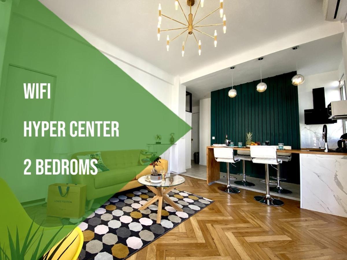2 Bedroom - Hyper Center - Kitchen - Tramway - Balcony - Air Conditioner - Wifi Nizza Kültér fotó